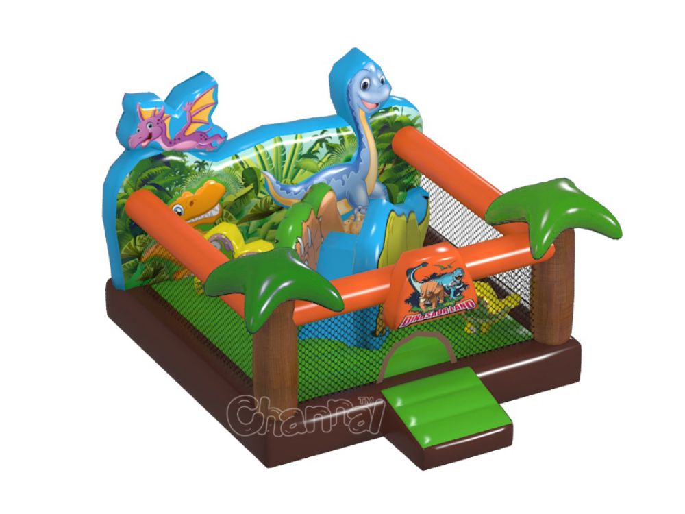 chateau gonflable dinosaure avec toboggan pour enfant a vendre